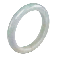 【漢石齋】天然翡翠A貨 手鐲玉鐲 三彩飄花種(手圍18/版寬10.7mm)