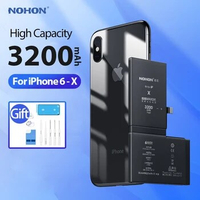 NOHON Mobile Phone Battery for iPhone X XR XS Max SE 2020 2016 SE2 High Capacity Replacement Bateria for iPhone 8 7 6 6S Plus
