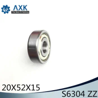 S6304ZZ Bearing 20*52*15 mm ( 2PCS ) ABEC-1 S6304 Z ZZ S 6304 440C Stainless Steel S6304Z Ball Beari