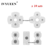 IVYUEEN 10 Sets Rubber Conductive Adhesive Button Pad Keypads for Sony PlayStation Dualshock 4 PS4 Pro Slim Controller Repair