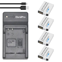 Durapro 4pc EN-EL12 ENEL12 EN EL12 Li-ion Battery 3.7V 1050mAH Batteria +USB Charger for Nikon S8200 S9100 S9200 S9300 P300 P310