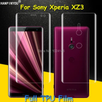 Front / Back Full Coverage Clear Soft TPU Film Screen Protector For Sony Xperia XZ3 6.0" Cover Curved Parts (Not Tempered Glass)