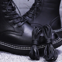 100CM Shoe Laces Round Martin Boots Cotton Shoelaces Used for Casual leather shoes Waxing Waterproof Shoelace Unisex 1 Pair