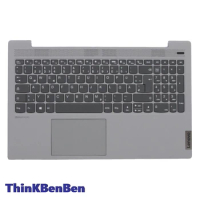 DE German Platinum Grey Keyboard Upper Case Palmrest Shell Cover For Lenovo Ideapad 5 15 ITL05 IIL05 ALC05 ARE05 5CB0X56276