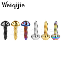 Weiqijie Titanium Bolt M5x20MM Self-Tapping Button Hex Head Screws Bolt for Motorcycle Bike Car