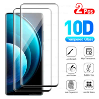 2PCS Full Cover Screen Protector For Vivo X100 Pro Protective Glass For vivo X100 X100Pro Black Edge Anti Scratch Tempered Glass