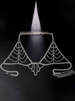 Stonefans Luxury Rhinestone Metal Mesh Crystal Body Chain Bra Jewelry Bikini Harness Hollow Chest Ch