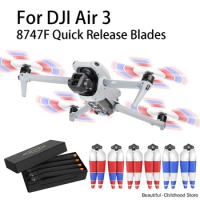 For DJI Air 3 Accessories Propeller 8747F Silent Noise Reduction Quick Release Color Paddle For DJI Air 3