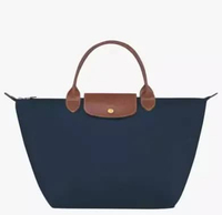 Longchamp Le Pliage Original Medium Short Handle Blue Marine