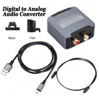 Digital to Analog Audio Converter Optical Fiber Toslink Coaxial Signal to RCA R/L Audio Decoder SPDIF DAC DAC Amplifier Decoder