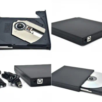 white black External Portable DVD Combo Player CD-RW Burner Drive USB 2 for Windows 7 8 10
