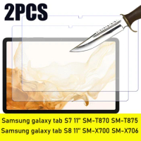 2PCS Glass For Samsung Galaxy tab S8 SM-X700 SM-X706 11'' Scratch Proof Tempered Glass Screen Protector