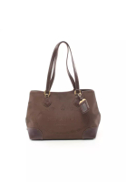 Prada 二奢 Pre-loved Prada Shoulder bag tote bag canvas leather Brown Dark brown logo