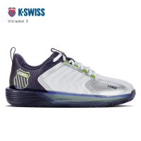 K-SWISS 網球鞋 男鞋 白藍綠 Ultrashot 3(送運動襪)