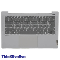 FR French Silver Keyboard Upper Case Palmrest Shell Cover For Lenovo Ideapad 5 14 14IIL05 14ARE05 14ALC05 14ITL05 5CB1A13535