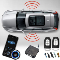 Car Keyless Push Start System Push Button Remote Start Car Alarm Wireless Phone Control Smart Anti-Theft Car System