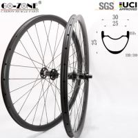 UCI Approved 29er MTB Wheels Carbon XC / AM Tubeless 30x25mm MTB Wheelset 29 Thru Axle / QR / Boost Whleels 29"