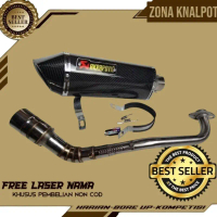 Knalpot  Akrapovic nmax layang oval fullkarbon untuk vario beat scoopy aerox mio pcx DLL