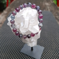 Natural Crystal Necklaces & Pendants. Rainbow Fluorite bracelet beads 8 mm no certificates, Natural 