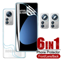6IN1 Gel Film For Xiaomi 12 Lite 12T Pro 12s Mi 11 Lite Ultra 11T Front Screen+Back Cover Hydrogel+Camera Lens Glass Mi12Lite