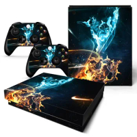 blue fire Stickers Skin for Xbox one X Console Skins Controller TN-XBONEX-5118