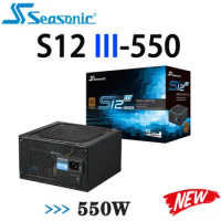 Seasonic S12 III-550 Power Supply GAMING SSR-550GB3 EPS 12V 550W 80+ Bronze Silent Fan Control ATX 12V Desktop Computer Supply