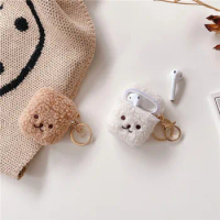 Cute Cartoon Plush Bear Case for Apple Airpods 2 Pro Bluetooth Earphone Charge Case Protective Cases Accessories Headphones Case