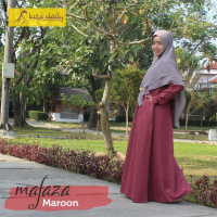 KITA DAILY - MAFAZA DRESS MAROON - GAMIS LINEN BURBERRY HQ