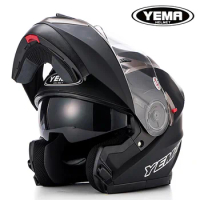 Yema Four-season Full-face Helmet Summer Electric Vehicle Full-face Helmet Men's Dual-lens Face-opening Helmet