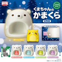 Bushiroad Creative capsule toys Kuma-chan's Kamakura cute kawaii white bear snow shelter cave night light figures ornament