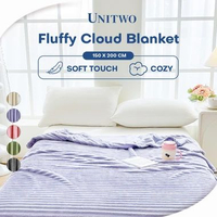[BIG SALE] FLUFFY CLOUD BLANKET [SELIMUT ONLY] Selimut Warna Pastel, Estetik, Lembut, Ringan, Cozy t