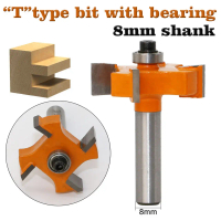 1Pc8Mmshank T Type Bearings Wood Milling Cutter Industrial