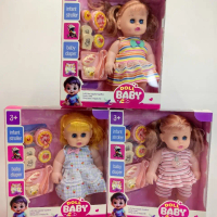 Foreign Trade New Children's Toys 10inch Moving Eyes 4-Sound Doll Multiple Accessories Window Box Wh