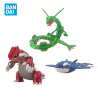 Bandai Original Pokemon PB Limited Candy Scale World Rayquaza Kyogre Groudon Action Figure Model Toys Gift for Birthday Children