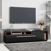 TV Stand with Handles, UV High-Gloss Media Console for TVs Up to 70", Chic style TV Cabinet with Spacious Storage Space