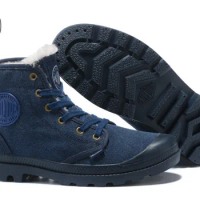 PALLADIUM Pampa Canvas Shoe Help men Botas Cowboy Sneakers Boots High Quality Comfortable Canvas Shoes Size Eur 39-45