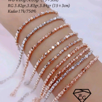 CHIBI GOLD - Gelang tangan kotak kotak 750 kadar 17k - Chibigold
