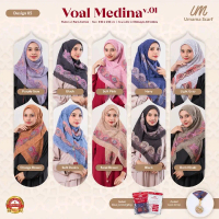 ￼Umama Scarf - Kerudung Motif Jilbab Segi Empat Hijab Daily Voal Medina Motif Laser Cut