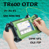 100% High Quality TR600 OTDR with OPM + VFL + OLS + FIP 850 1300 1310 1490 1550 1625 nm SM MM MS Cable Tester P1 P2 P3