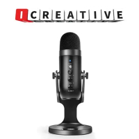 Microphone Condenser USB - Mikrofon Profesional dengan Stand untuk Rekaman Jernih