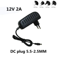EU US Adapter for Seagate 1tb 2tb External Hard Drive HDD Power Supply 12V 2A 5.5*2.5mm Adapter Charger