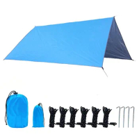 3x3 Folding Awning Tent Aricxi Nature Hike Air Shelter Aricxi Tarp Black Coating Beach Shade Outdoor Ultralight Tarp Waterproof