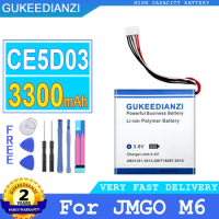 3300mAh GUKEEDIANZI Battery For JMGO M6 Projector CE5D03 Accumulator 6-wire Plug Big Power Bateria