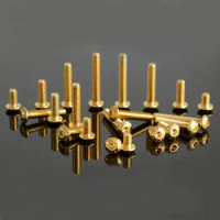 M2*6/8/12mm Length Titanium Gold Plating Allen Screw Half-Round Head Screws Hexagonal Bolts Hex Bolt High Quality