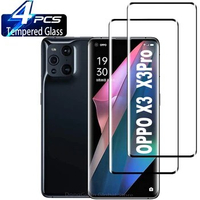 2/4Pcs HD Tempered Glass For Oppo Find X3 Pro X3 Neo X3lIte X5 Pro Fingerprint Screen Protector Glass