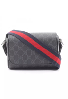 Gucci Pre-Loved Gucci GGsupermarket mini bag sherry line GG Supreme Shoulder bag PVC black