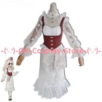 Game Identity V Leyla Cosplay Costume White Valentine's Day Psychologist Aida Mesmer Dress Hallween 