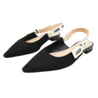 Dior 展示品 J'adior 尖頭露跟平底鞋#36.5 (黑)