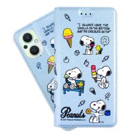 【SNOOPY 史努比】OPPO Reno7 Z /Reno8 Z 5G 彩繪可站立皮套(最愛冰淇淋)