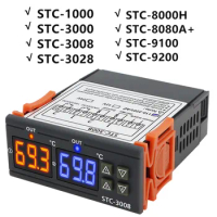 STC-1000 STC-3000 3008 3028 Digital Temperature Controller STC-8080A+ STC-9100 9200 Thermoregulator 110-220V 10A